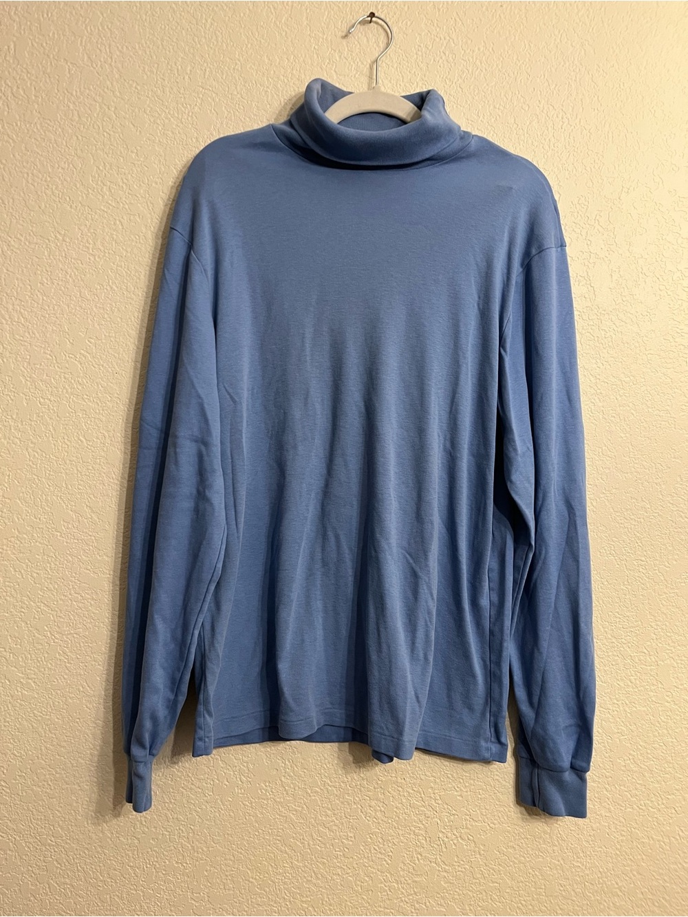 Vintage made in USA Eddie Bauer Light Blue Women's Long Sleeve Turtleneck
